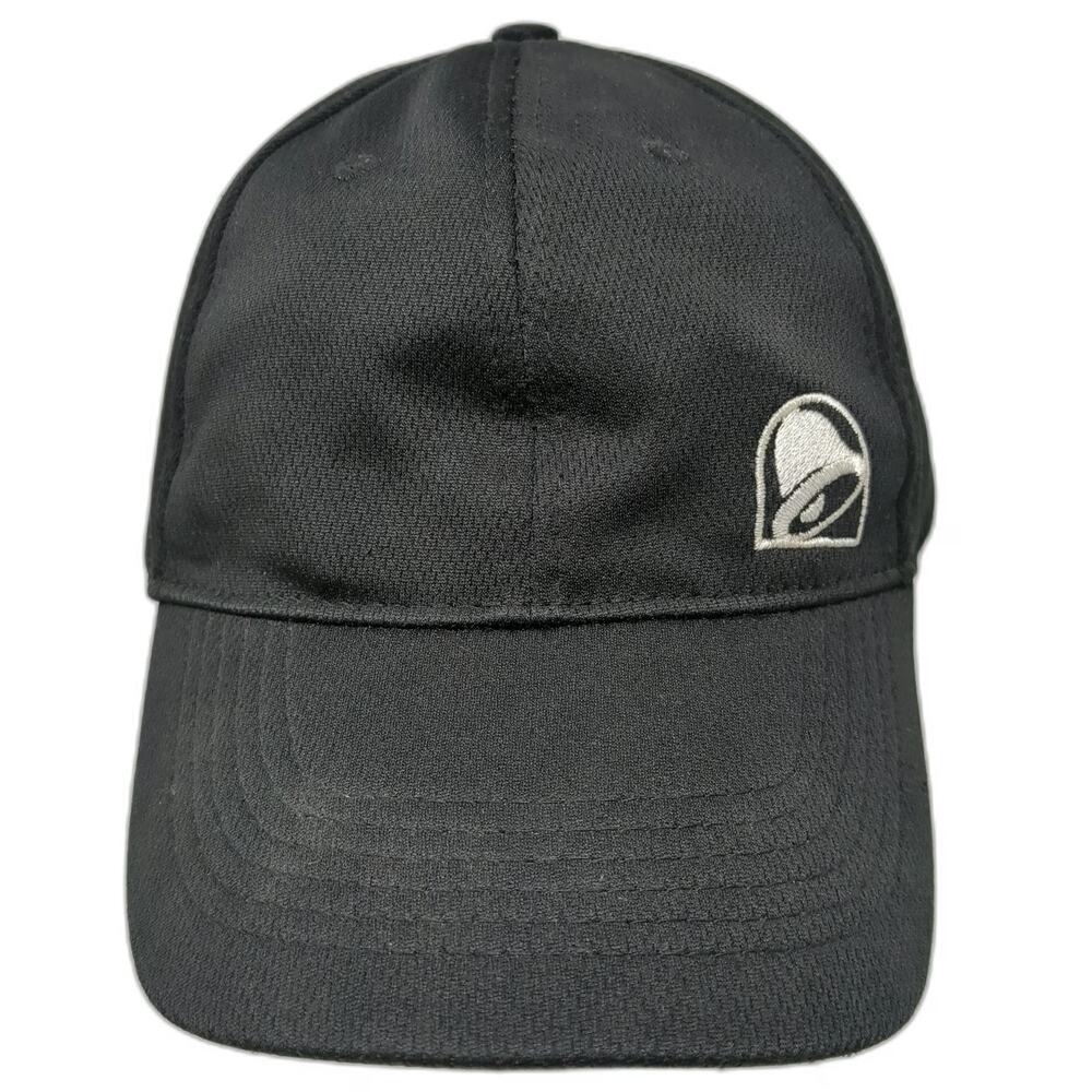 Taco Bell Snapback Hat Black One Size Employee Uniform Logo Textured Polyester